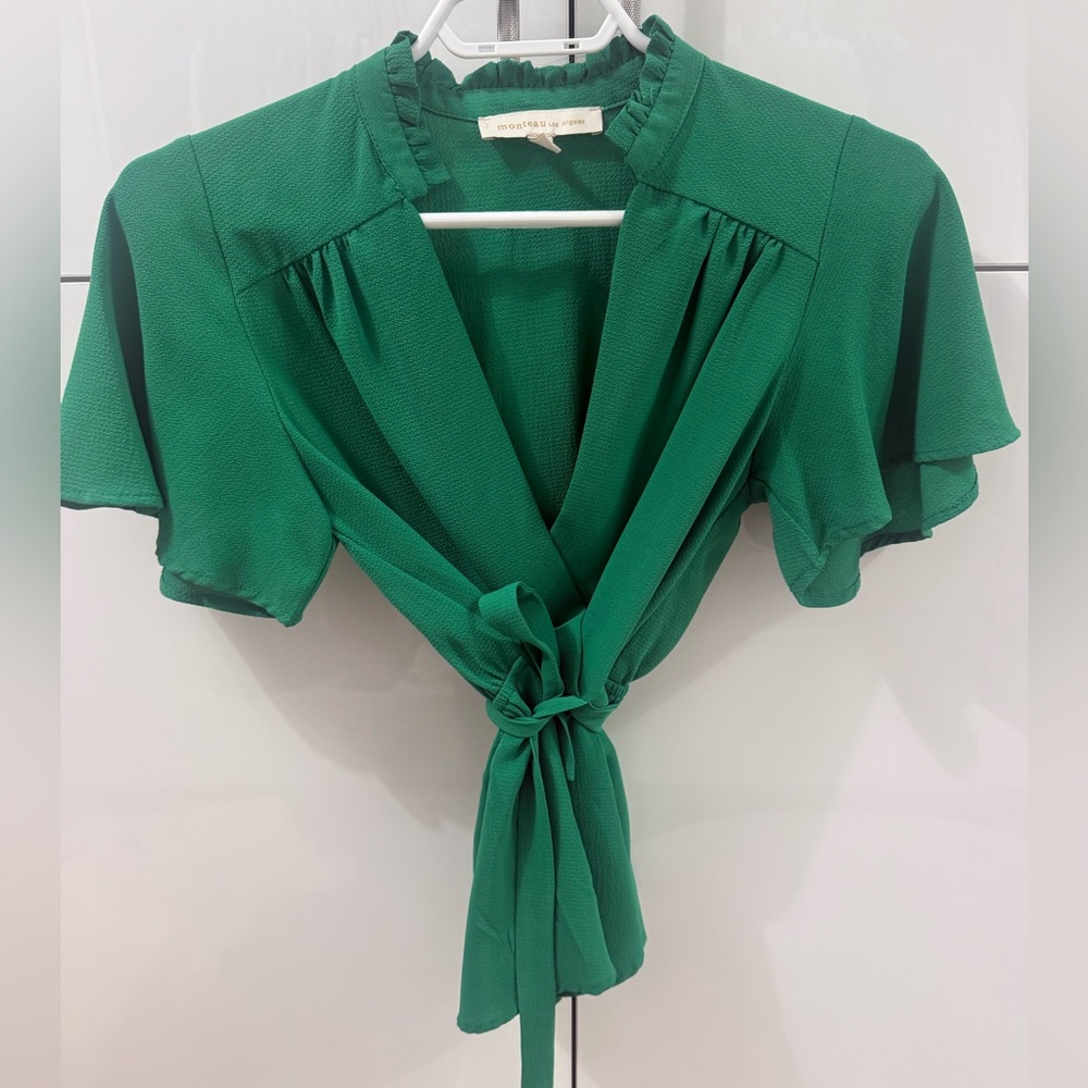 Monteau Green Women's Top xs